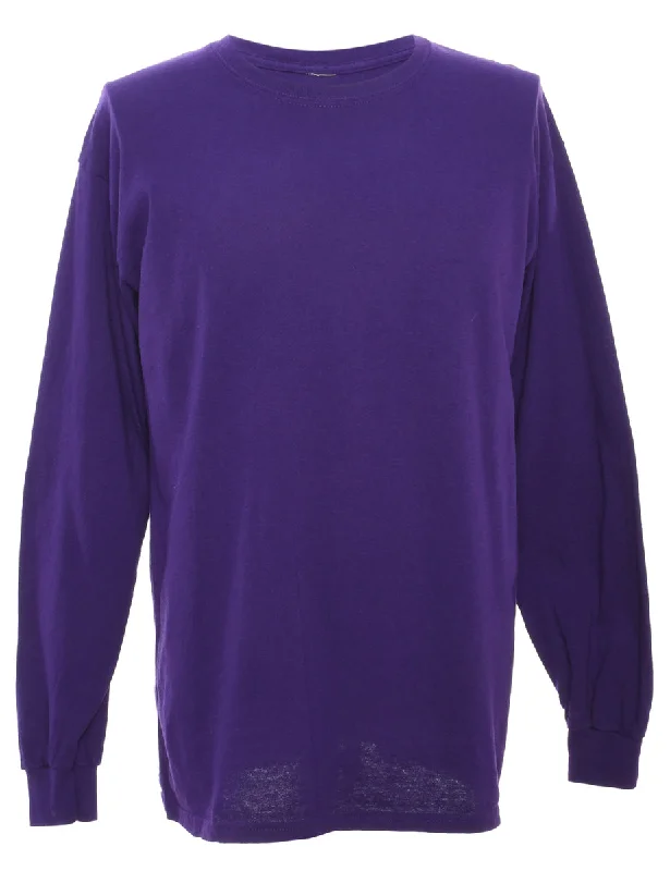 Purple Plain T-shirt - L