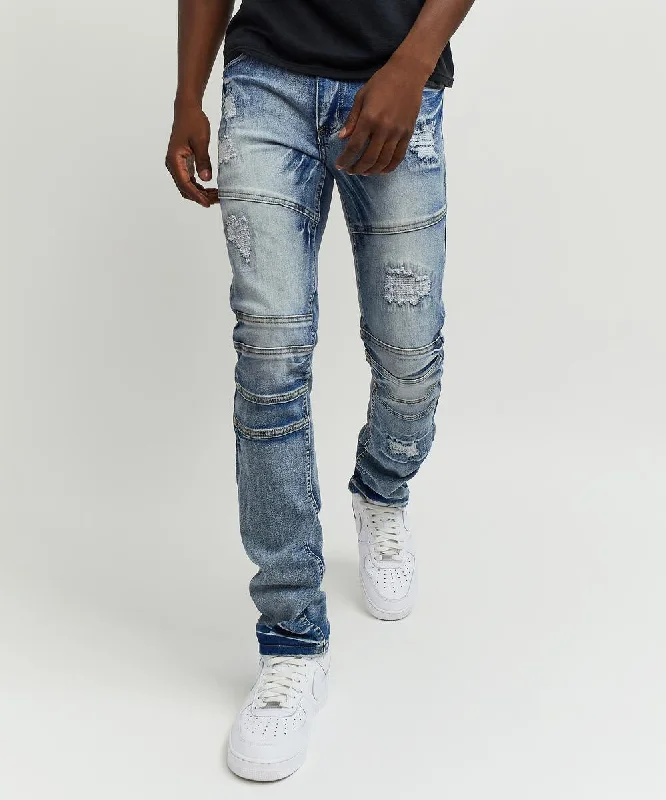 Reason Clothing Baltic Destruct Denim Biker Jean