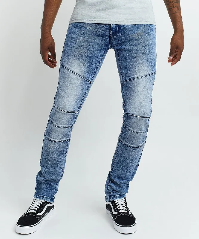 Reason Clothing Leighton Denim Strait Fit Biker Jean