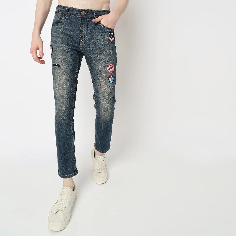 Skinny Fit Distressed Jeans