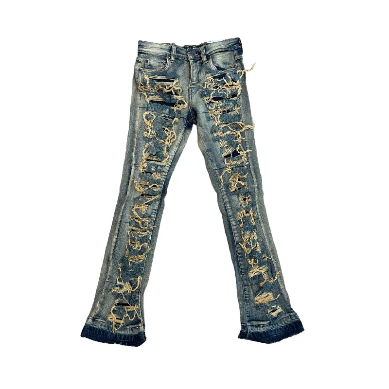 Spark Boy's Ripped Stacked Jean (Dark Indigo)