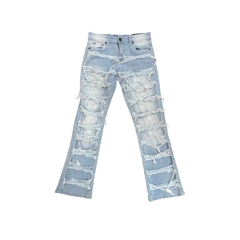 Spark Boy's Ripped Stacked Jean (Light Blue)