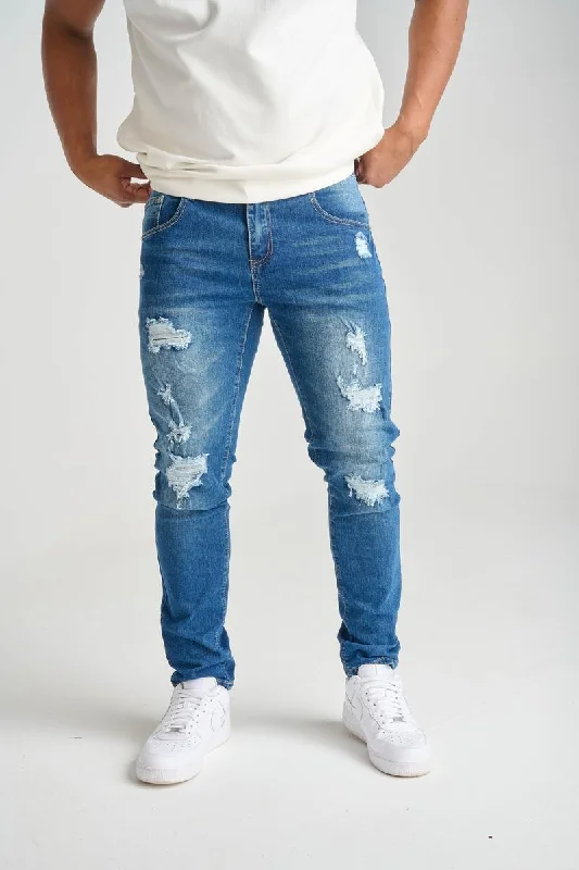 Spark Dark Blue Ripped Jean