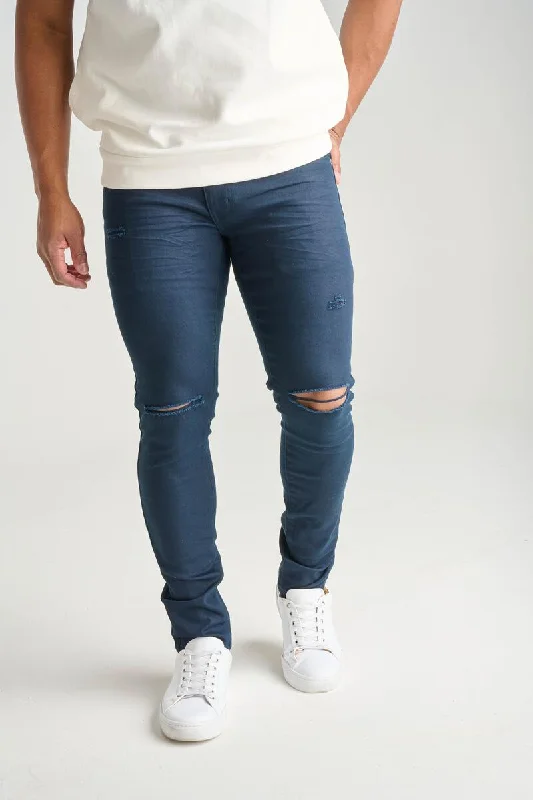 Spark Ripped Twill Jean (Navy)