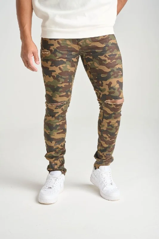 Spark Ripped Twill Pant (Wood Camo)