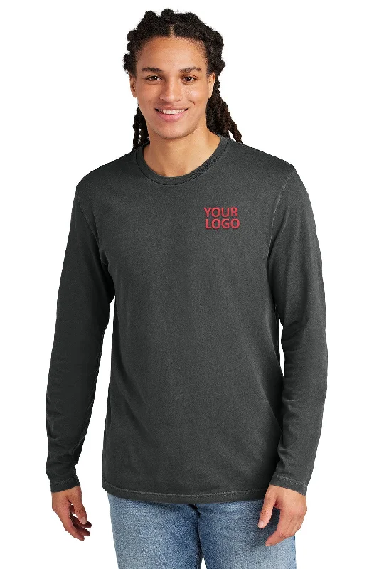 District Wash Long Sleeve Custom Tee's, Graphite