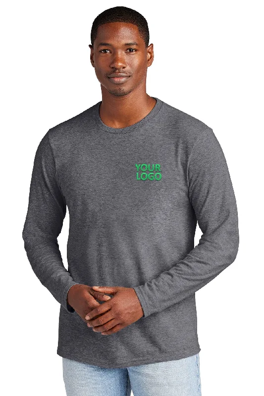 District Young Mens Very Important Long Sleeve Tee's, Heathered Charcoal