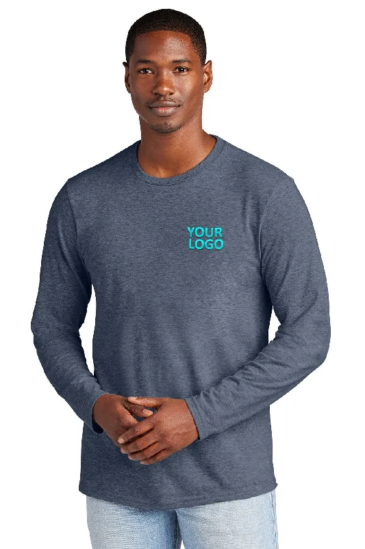 District Young Mens Very Important Long Sleeve Tee's, Heathered Navy