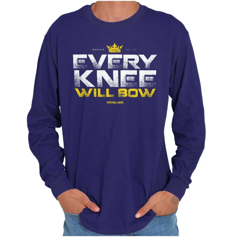 Every Knee Will Bow Crown Long Sleeve T Shirt