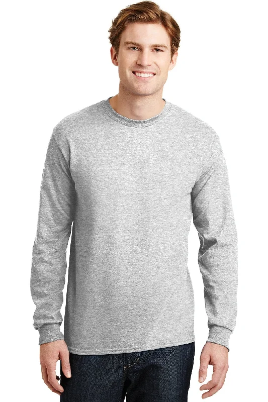 Gildan Dryblend Cotton Poly Long Sleeve T Shirt Ash Grey