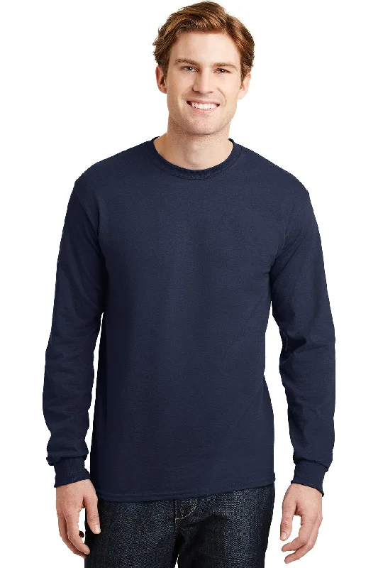 Gildan Dryblend Cotton Poly Long Sleeve T Shirt Navy