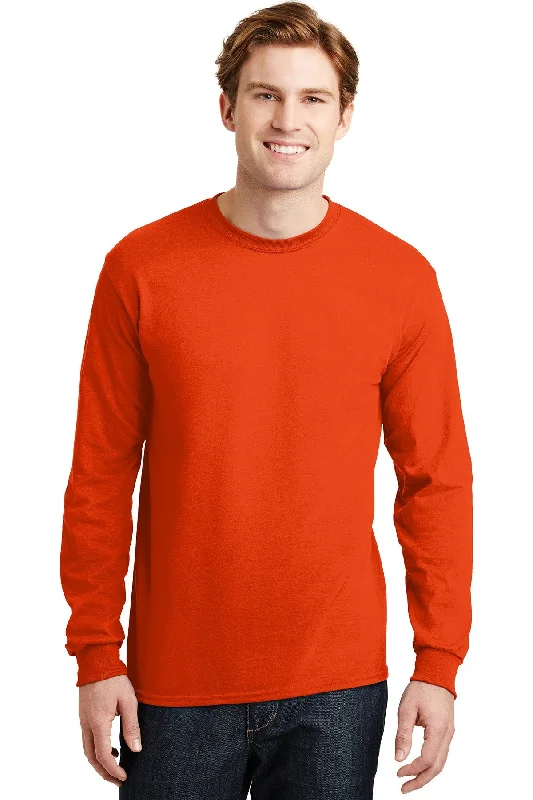 Gildan Dryblend Cotton Poly Long Sleeve T Shirt Orange