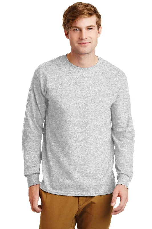 Gildan Ultra Cotton Long Sleeve T Shirt Ash