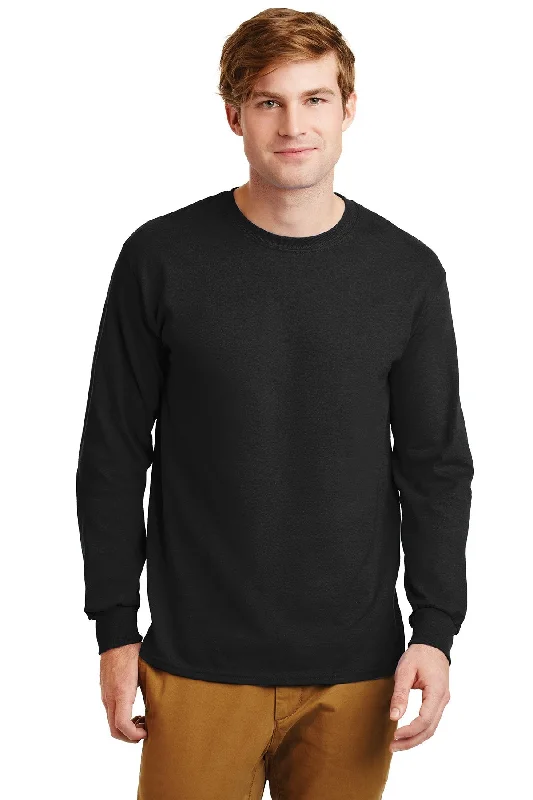 Gildan Ultra Cotton Long Sleeve T Shirt Black