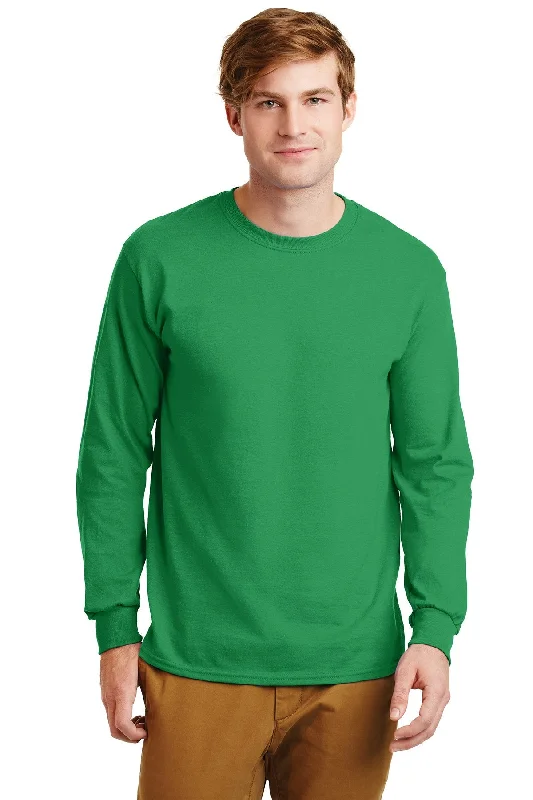 Gildan Ultra Cotton Long Sleeve T Shirt Irish Green