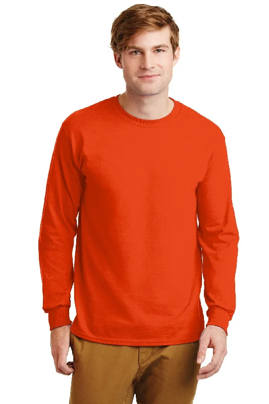 Gildan Ultra Cotton Long Sleeve T Shirt Orange