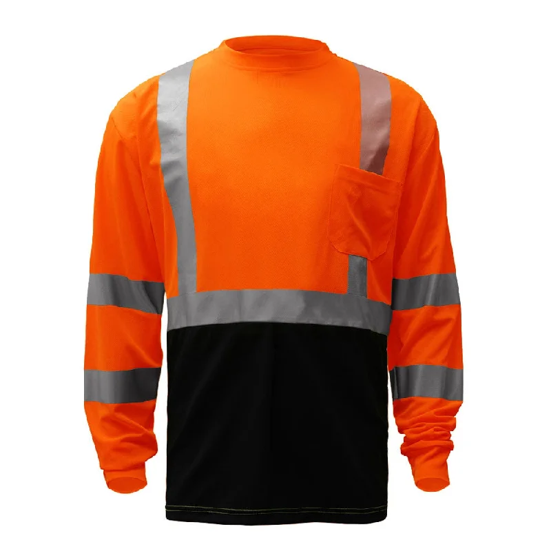 GSS Class 3 Safety LS T-Shirt 5114 Orange with Black Bottom