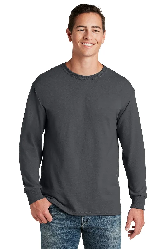 Jerzees Dri-Power 50/50 Cotton/Poly Long Sleeve T-Shirt 29LS Charcoal Grey