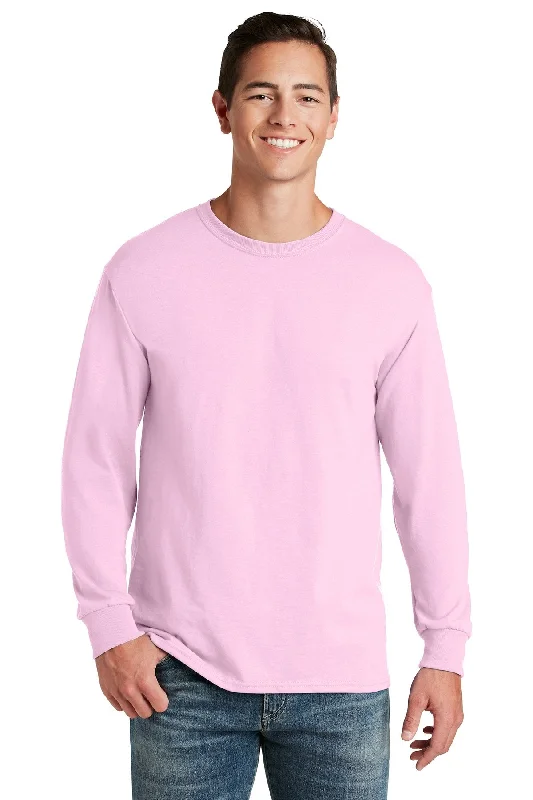 Jerzees Dri-Power 50/50 Cotton/Poly Long Sleeve T-Shirt 29LS Classic Pink