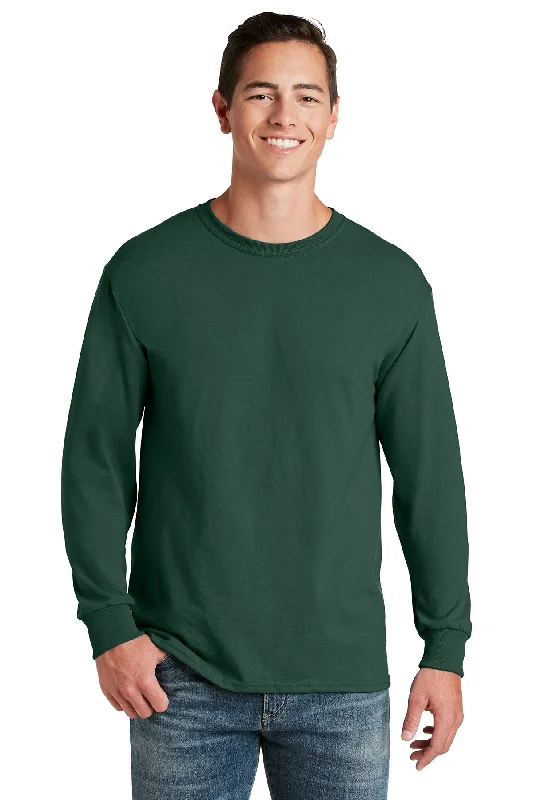 Jerzees Dri-Power 50/50 Cotton/Poly Long Sleeve T-Shirt 29LS Forest Green