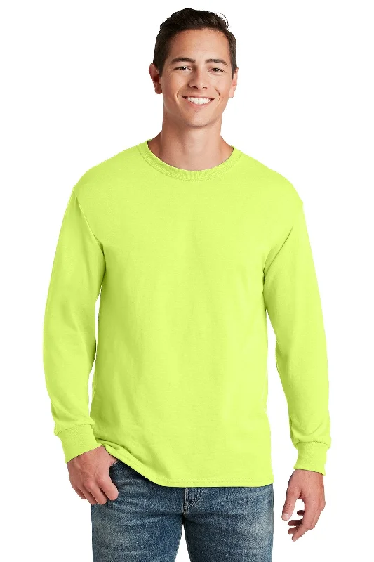 Jerzees Dri-Power 50/50 Cotton/Poly Long Sleeve T-Shirt 29LS Safety Green