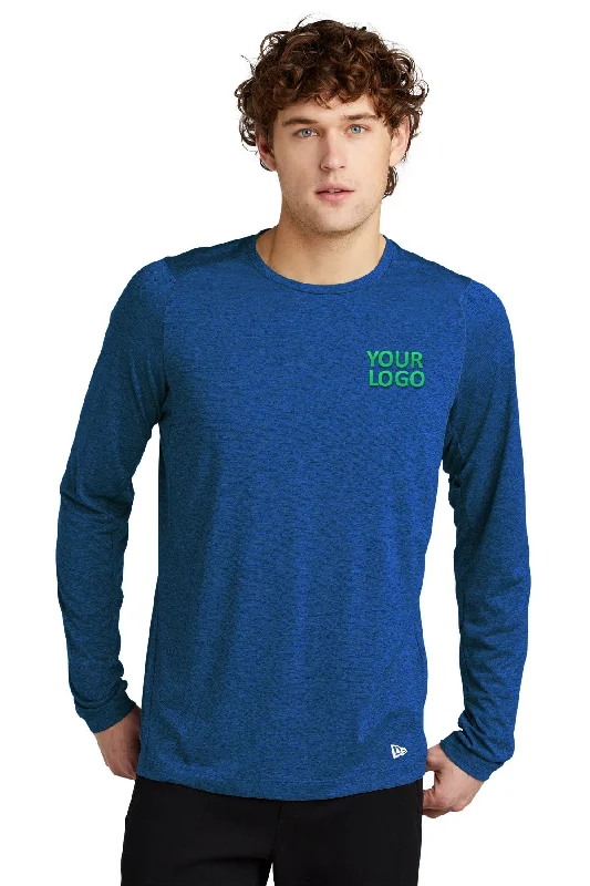 New Era Performance Long Sleeve Printed Tee's, Royal