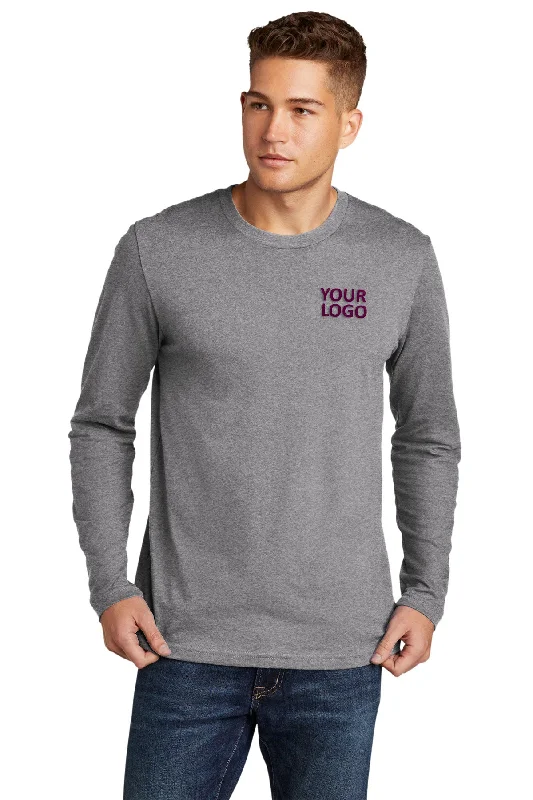 Next Level Cotton Long Sleeve Customized Tee's, Heather Gray