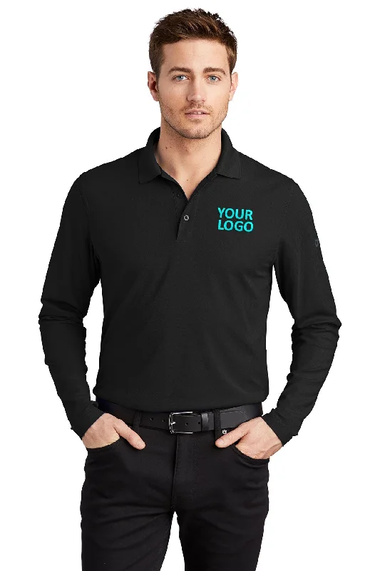 OGIO Caliber Customized Long Sleeve Polos, Blacktop