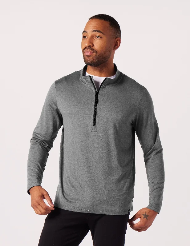 Tahoe 1/4 Zip: Black Heather