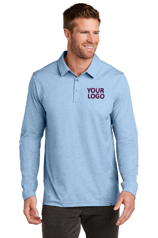 TravisMathew Oceanside Long Sleeve Custom Polos, Allure Heather