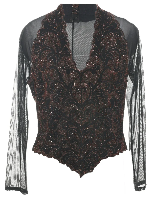 Beaded Evening Top - M