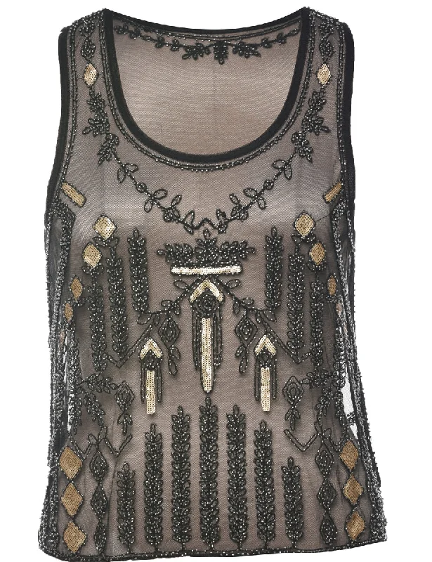 Beaded Evening Top - M