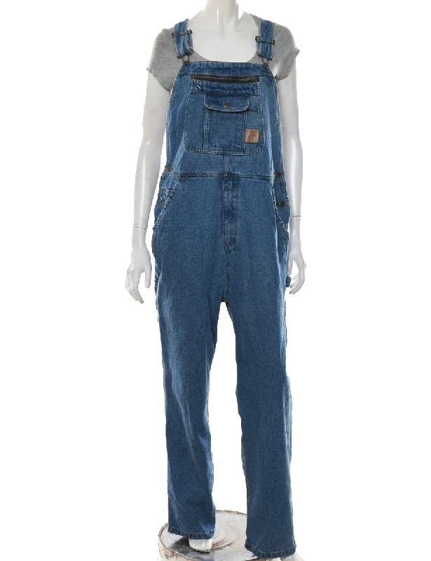 Bear River Medium Wash Workwear Dungarees - W36 L27