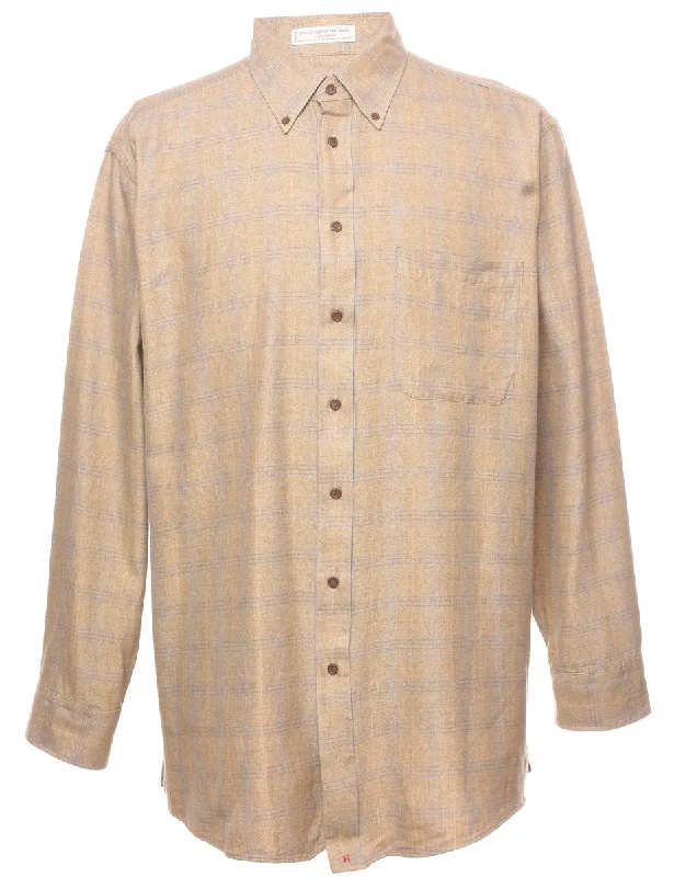 Beige Checked Shirt - L