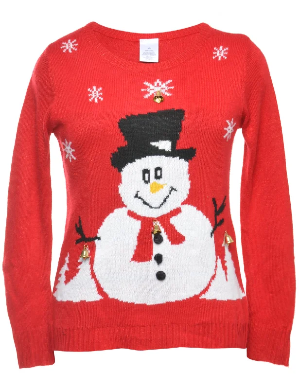 Beyond Retro Reworked Christmas Jumper With Bells - M