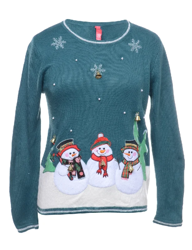 Beyond Retro Reworked Christmas Jumper With Bells - S