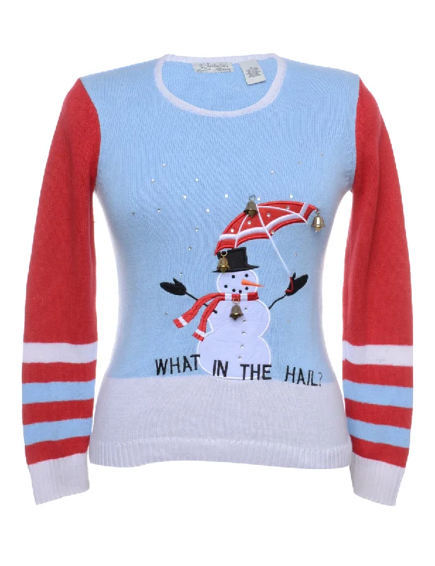 Beyond Retro Reworked Christmas Jumper With Bells - S