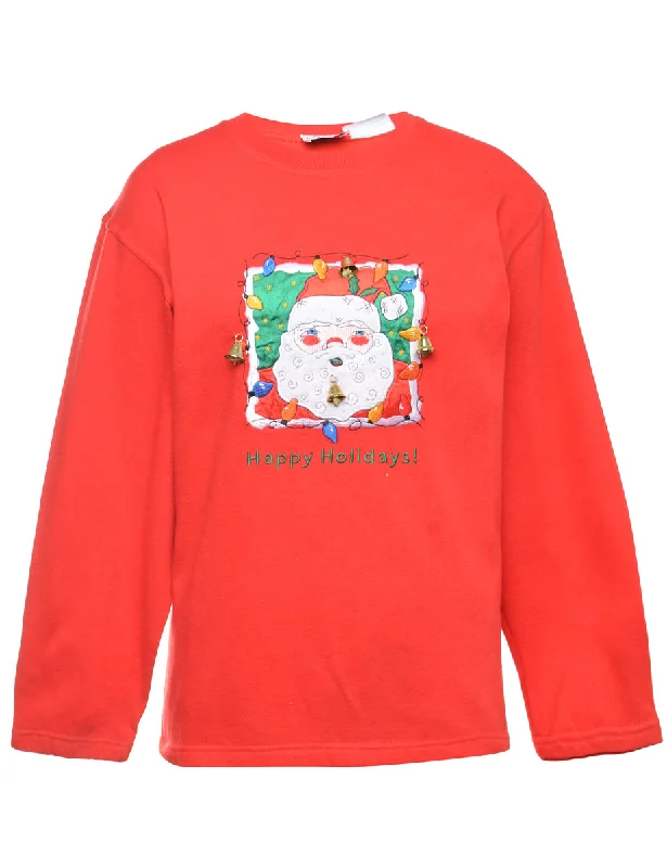 Beyond Retro Reworked Christmas Sweatshirt With Bells - XL