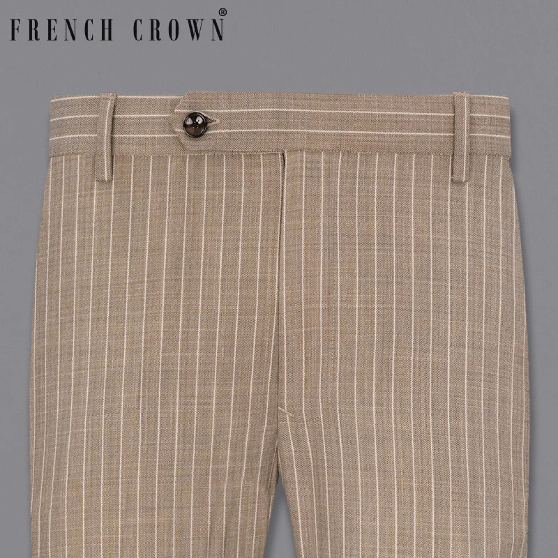 Hemp Brown Striped Pant