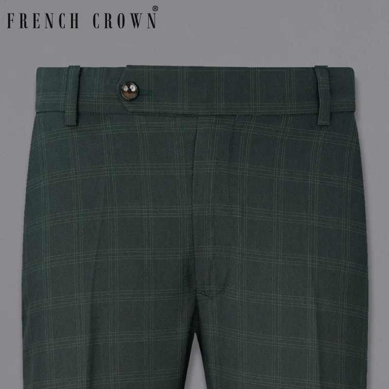 Iridium Green Windowpane Pant