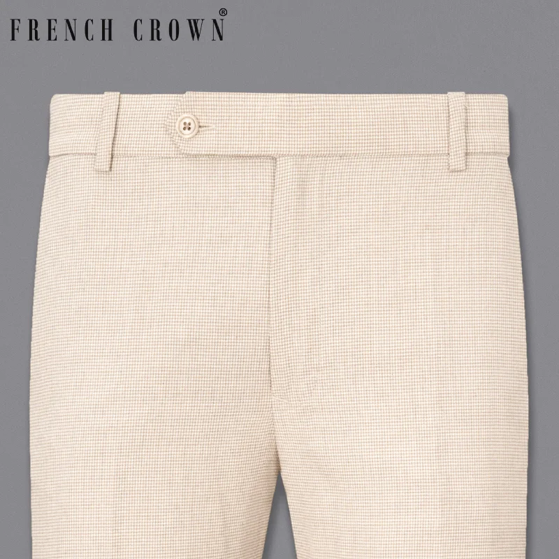 Parchment Cream Houndstooth Pant