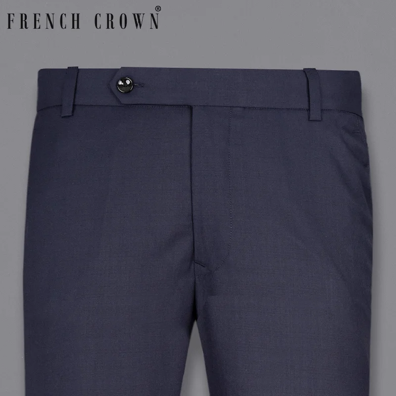 Tuna Blue Wool Rich Pant