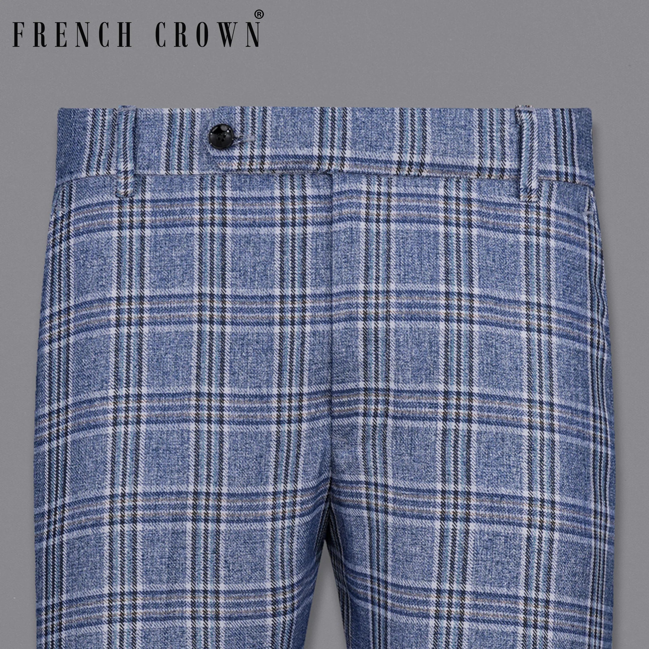 Bayoux Blue Plaid Pant