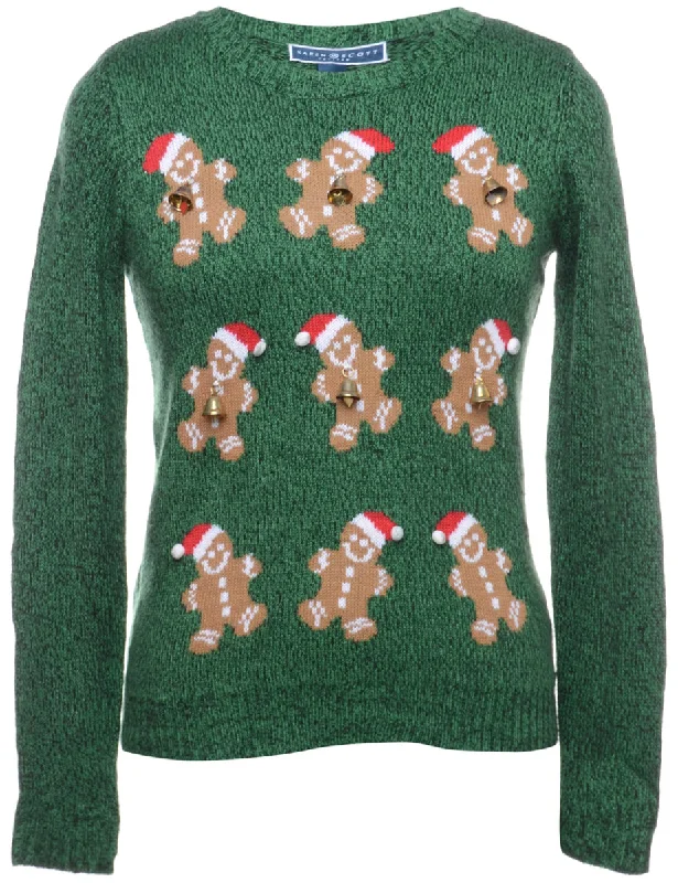 Beyond Retro Reworked Jingle Bells Jumper - S