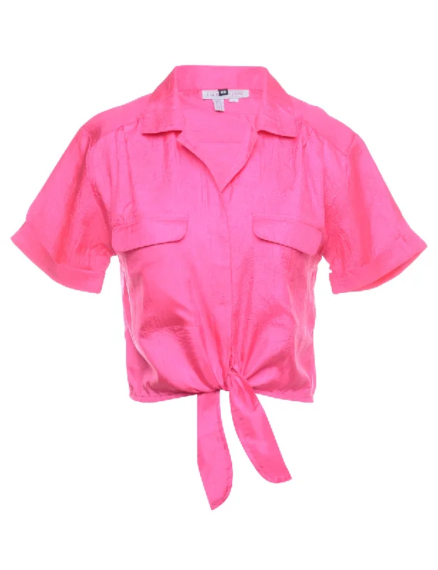 Beyond Retro Reworked Peggy S/S Tie Blouse - XS