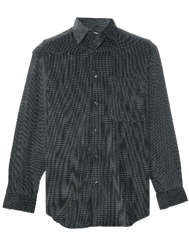 Black Checked Shirt - M