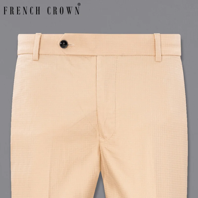 Desert Sand Cream micro Checkered Pant