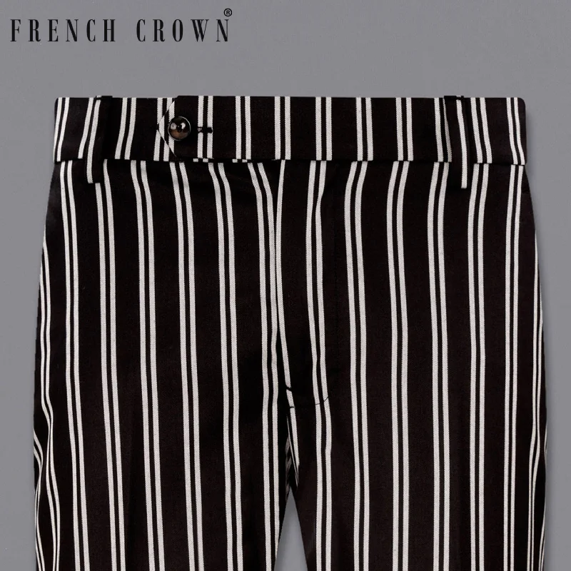 Jade Black Striped Pant