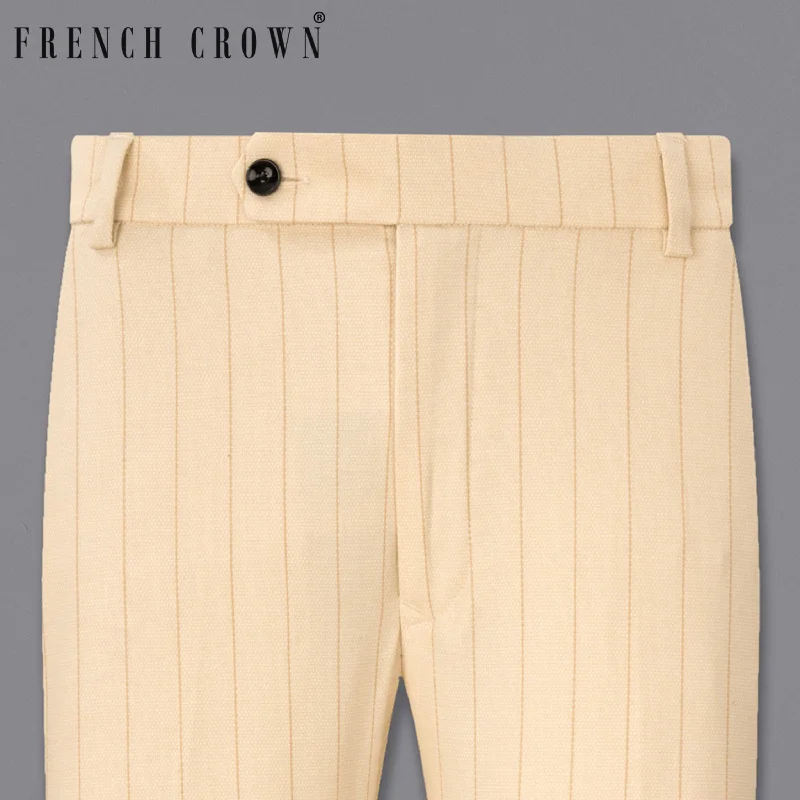 Light Apricot Striped Pant