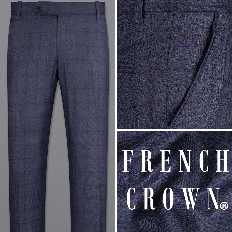 River Bed Blue Windowpane Pant